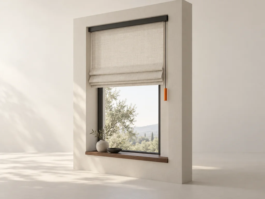 Linen Roman shade