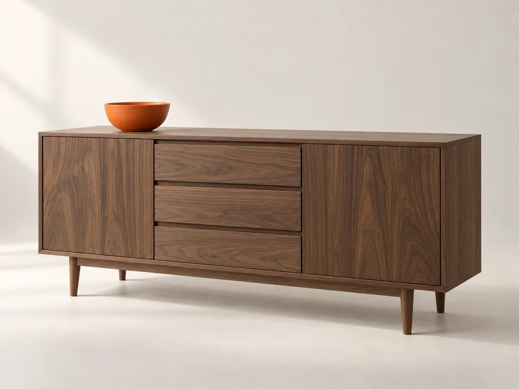 Solid walnut sideboard
